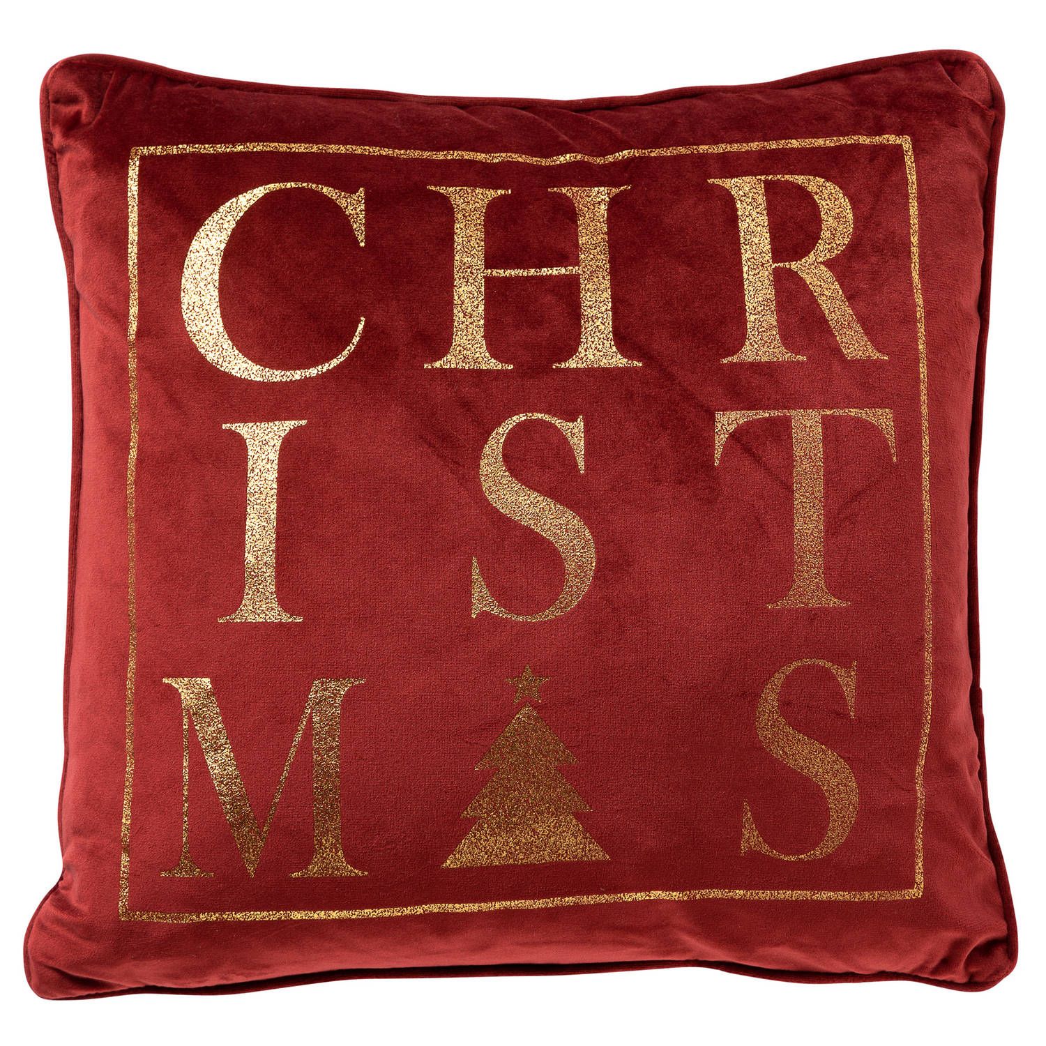 Sierkussen 45x45 Rood - Kerst Decoratie - Velvet