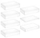 Boîtes de rangement transparentes - 6 pièces - Boîtes rectangulaires - 11 x 7 x 2,5 cm - Couvercles - Accessoires de bijoux - Rangement créatif - Contenants de rangement