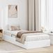 Prolenta Maison Exclusive - Cadre De Lit Ottoman Blanc Pur 100 X 200 Cm Simili Cuir