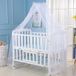Goodivery ® Klamboe pour bébés, baldaquin, filet, dôme, couverture, moustiquaire, moustiquaire, lit suspendu, filet, barre anti-moustiques, garde votre bébé à l'abri des moustiques - blanc