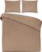 DoubleDry Dekbedovertrek 100% Katoen - Eenpersoons 140x200/220 cm - Beige