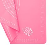 mumbi Achtermat, deegmat, rolmat, achteronderzetter, groot, XXL, anti-aanbaklaag, antislip, 64 x 45 cm, roze 31143