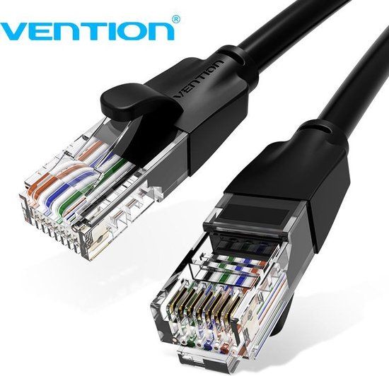 Vention CAT 6 UTP Netwerkkabel - 20 Meter - Zwart