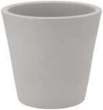 DK Design Bloempot/plantenpot - Vinci - lichtgrijs mat - voor kamerplant - D16 x H18 cm