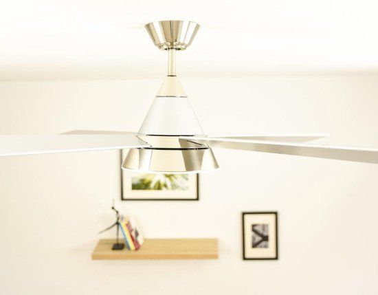 AireRyder Cosmos - Plafondventilator - 132 cm - Chroom geborsteld - Met dimfunctie - E27