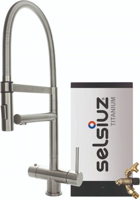 Selsiuz kranen Selsiuz XL RVS (Inox) met TITANIUM Combi (Extra) boiler