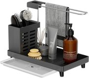 Unyqoos Zwarte Gootsteen Organizer voor Keuken en Badkamer