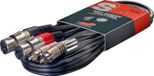 Stagg STC3CMXF S-serie audiokabel dubbele kabel - 2x chinch male - 2x XLR female 3m