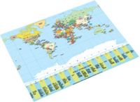 Läufer Bureauonderlegger wereldkaart politiek, 400 x 530 mm