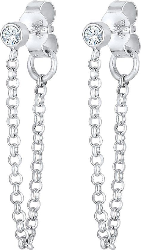Elli Earrings Geo Minimal 925 Sterling Silver Swarovski® Crystal