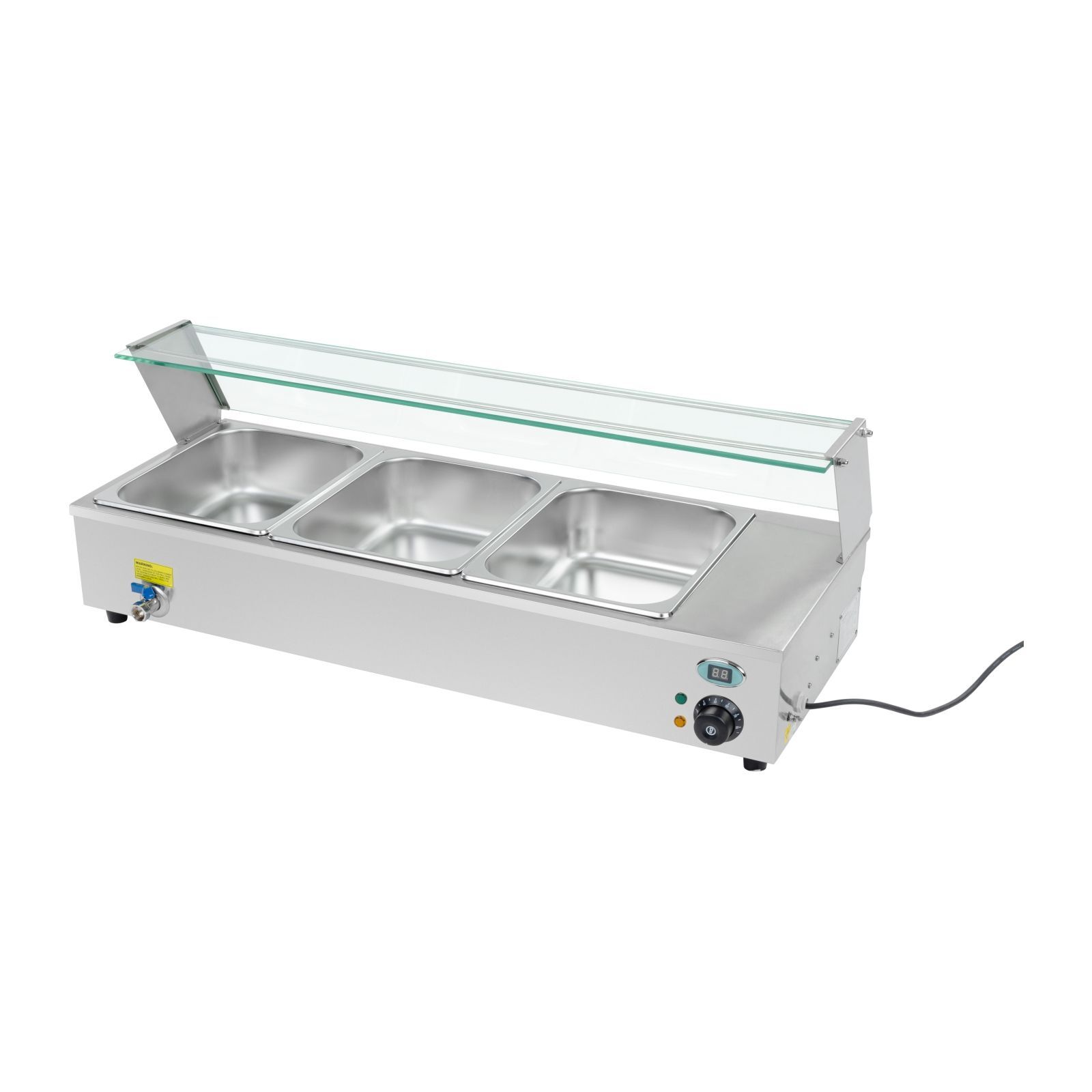 Royal Catering Bain-marie - 3 x GN 1/2 - aftapkraan