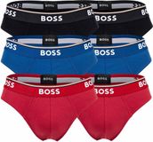 BOSS Slip Briefs 3P Power Set van 6 - Mannen - Rot/Blau/Schwarz - Katoen/Elastaan - Maat XL