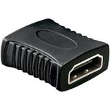 Allteq HDMI Adapter - HDMI Type A (Standard) Vrouwelijk naar HDMI Type A (Standard) Vrouwelijk - Zwart