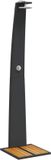 vidaXL Buitendouche, zwart, 55x60x224 cm, polyrotan en acaciahout