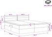 vidaXL LED-opbergbed met matras, lichtgrijs, 200 x 200 cm, stof