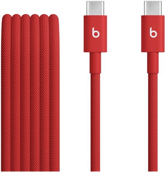 Beats Geweven USB-C naar USB-C kabel 60W - 1,5 meter - Rapid Red