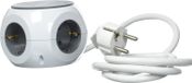 Unitec Multiprise - 3 prises Schuko - 3 ports USB - Multiprise design cube - Revêtement antidérapant
