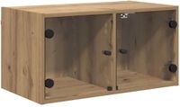 vidaXL Wandkast 68 x 37 x 35 cm Bewerkt hout Artisan Eiken