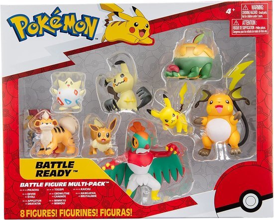 Pokémon Figuren - Battle Ready W9 - Set van 8 Speelfiguur