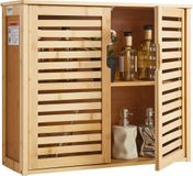 VEVOR Armoire murale de salle de bain Armoire à pharmacie avec 2 portes et étagères réglables en hauteur, Armoire de rangement au-dessus des toilettes pour montage mural, Armoire suspendue pour cuisine, toilettes, buanderie