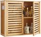 VEVOR Armoire murale de salle de bain Armoire à pharmacie avec 2 portes et étagères réglables en hauteur, Armoire de rangement au-dessus des toilettes pour montage mural, Armoire suspendue pour cuisine, toilettes, buanderie