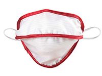 Mycroclean 2020V3 masker, één laag, wit/rode zoom, zonder neusclip, herbruikbaar en wasbaar, type II, BFE 99,8%, volwassenen, CE-gecertificeerd, gezondheidsprofessional en binnen- en buitengebruik