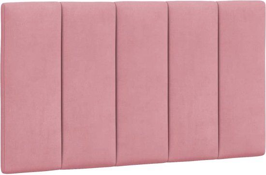 vidaXL Hoofdbordkussen "Hanko" 90 cm fluweel roze