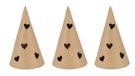 Décopatch NO066C - Lot de 3 bougeoirs sapin avec cœurs 6x6x10,5cm - Compatible bougie LED