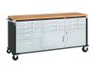 Seville Classics Rollende Werkbank met 11 laden, 182,9 x 50,8 x 95,2 cm, grafiet