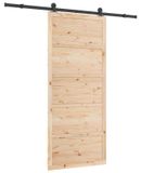 vidaXL Schuifdeur, 90 x 208 cm, massief grenenhout, naturel