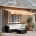 Maison Exclusive - Parasol, rayé jaune et blanc, 300 cm
