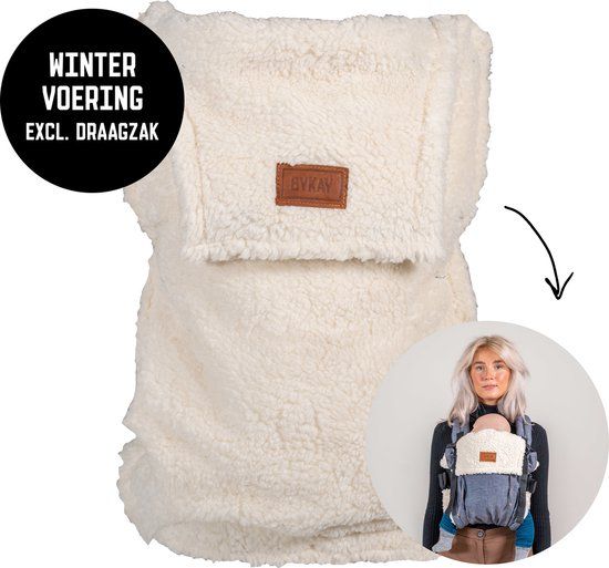 ByKay Teddy Inlay Ecru - Winter voering voor draagzak - Ecru