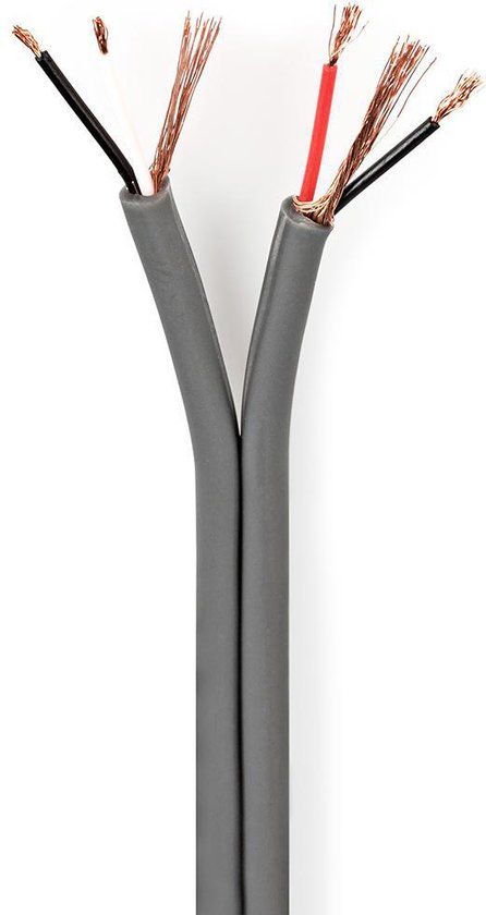 Nedis Audiokabel - 100m - Donkergrijs