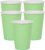 Santex Feest/Verjaardag Bekertjes - 30 stuks - Karton - Mintgroen - 270 ml