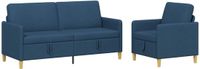 vidaXL Sofa Set Blauw Polyester