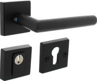 Intersteel Set achterdeurbeslag vierkant SKG*** met kerntrekbeveiliging rvs mat zwart