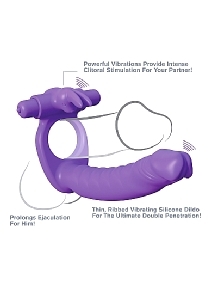 Fantasy C-Ringz -Silicone Double Penetrator Rabbit - Purple
