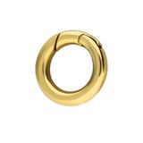 Lucardi Dames Stalen goldplated charm sluiting rond - Hanger - Staal - Goudkleurig