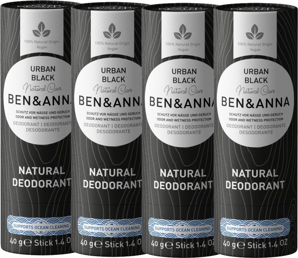Ben & Anna Urban Black papertube - 4 pak - 7422243874881