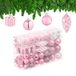 Relaxdays Kerstballen - Set van 72 - Kunststof - Roze