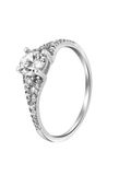Lucardi Dames Ring met zirkonia - Ring - Cadeau - Echt Zilver - Zilverkleurig