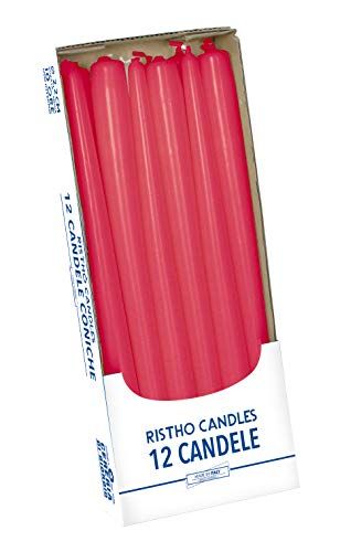 Candele Semplici 12 kaarsen conisch roze 29 cm
