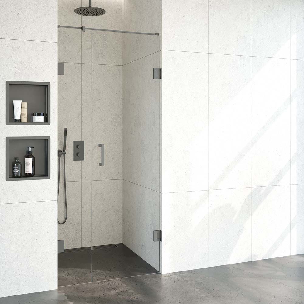 Tapo Creative Nisdeur Rechts 2-Delig 90 Gunmetal - 200cm Hoog