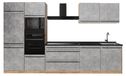 Vicco R-Line keukeneenheid Beton/Goudkleurig Eiken 340 cm sans plan de travail