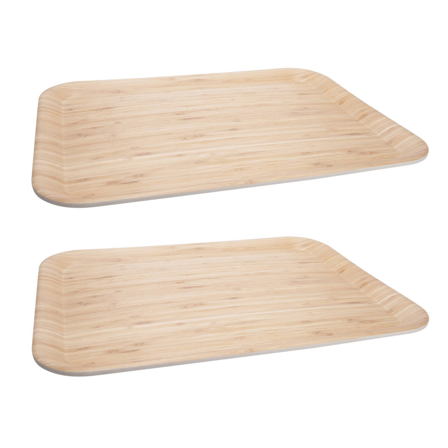 Cosy&Trendy 2x Stuks houten dienblad 43,5 x 32,3 cm - Serveerbladen/dienbladen van hout