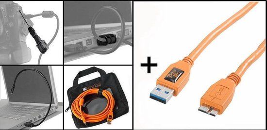 Tether Tools Starter Tethering Kit with USB 3.0 Micro-B Cable 4,6m orange