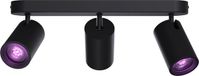 Calex Smart Plafondlamp - 3-Lichts - Slimme Opbouwspot - Ovaal - Zwart