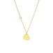 Lucardi Dames Zilver goldplated collier met graveerhanger hart - Ketting - 925 Zilver - Goudkleurig - 45 cm