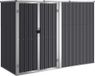 Abri de jardin 225x89x161 cm acier galvanisé anthracite