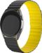 Strap-it Bracelet en silicone pour montre connectée - OnePlus Watch - Noir/Jaune